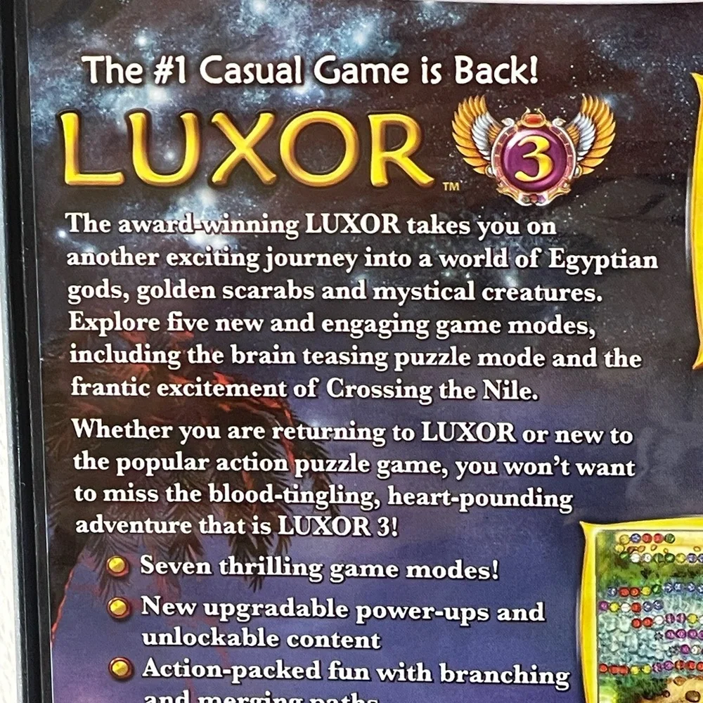 Vintage Luxor 3 PC game on CD
